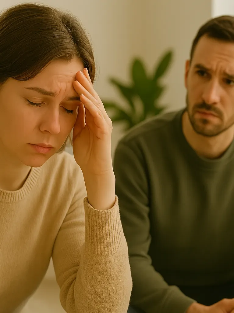 Woman suffering from burnout