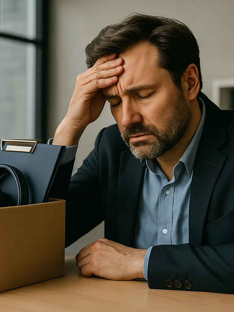 A man thinking about wrongful termination