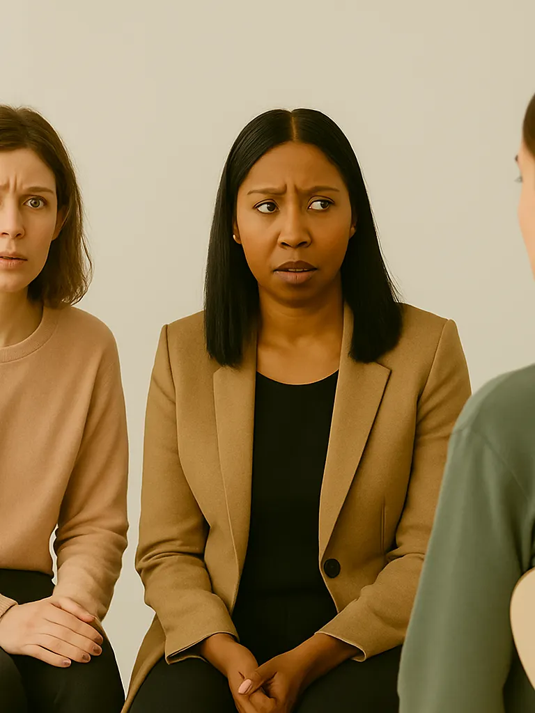Employees discussing equal pay