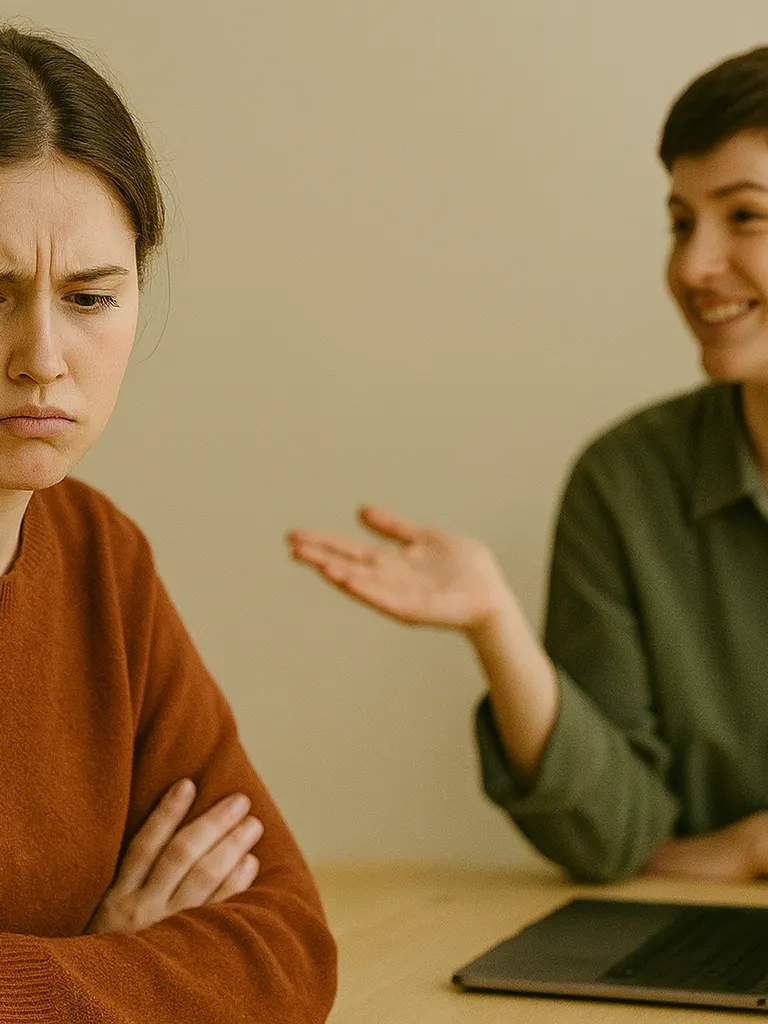a woman handlng passive-aggressive behavior