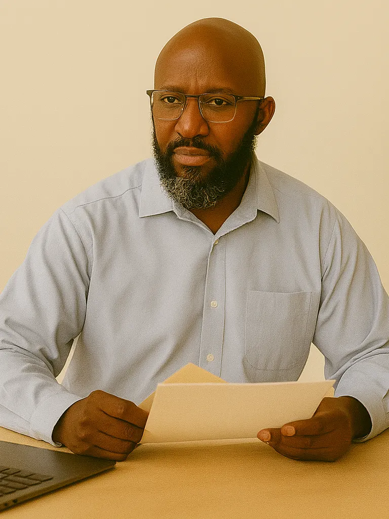 An employee thinking about bonuses being equal