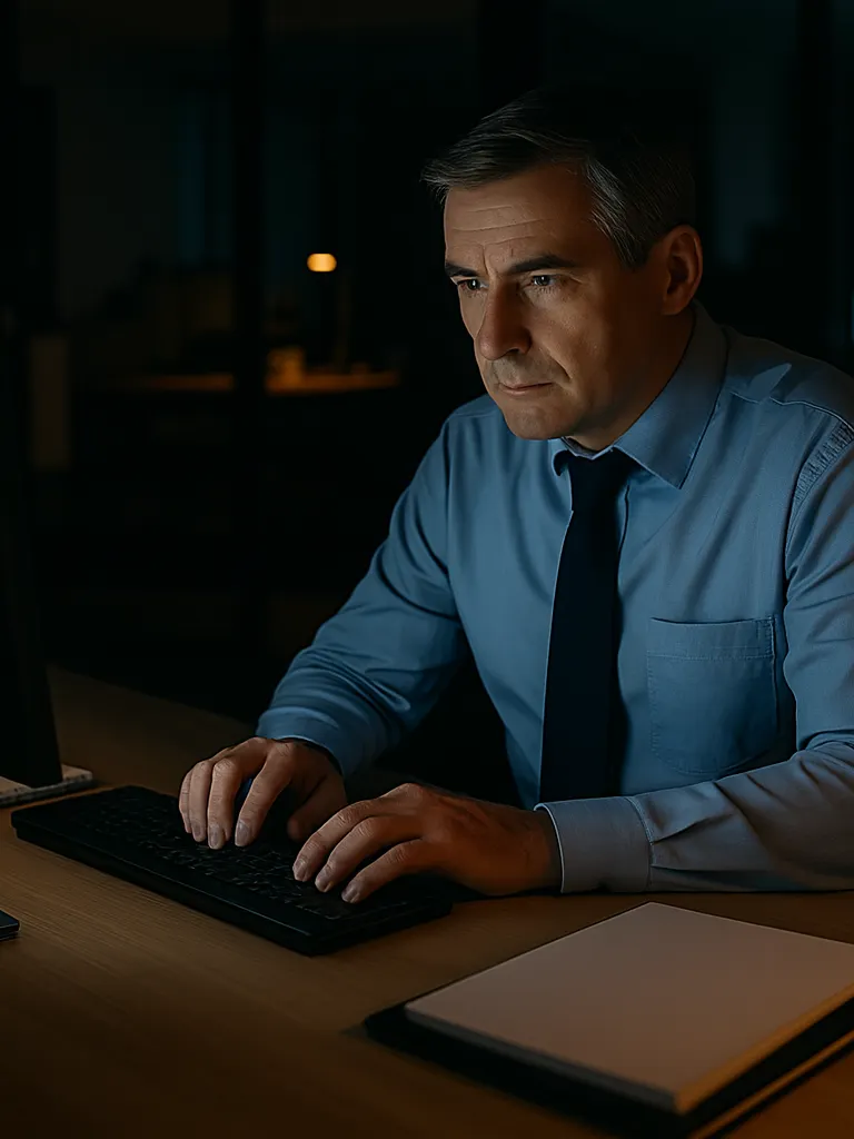 Man working at the computer